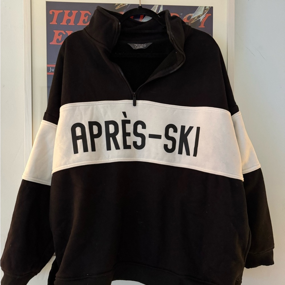 Primark Black and White Zip Up Sweater